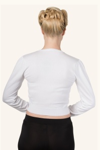 Banned Retro - Little Luxury Cardigan in wit 2