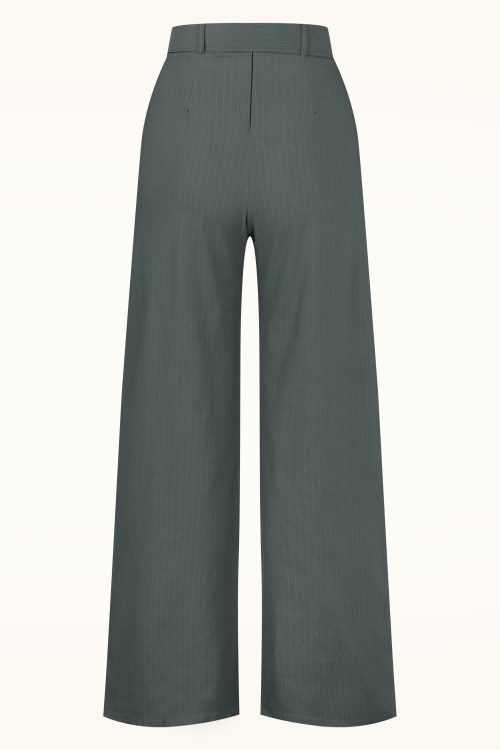 Vintage Chic for Topvintage - Topvintage exclusive ~ Sasha Pinstripe pantalon in lichtgrijs  3