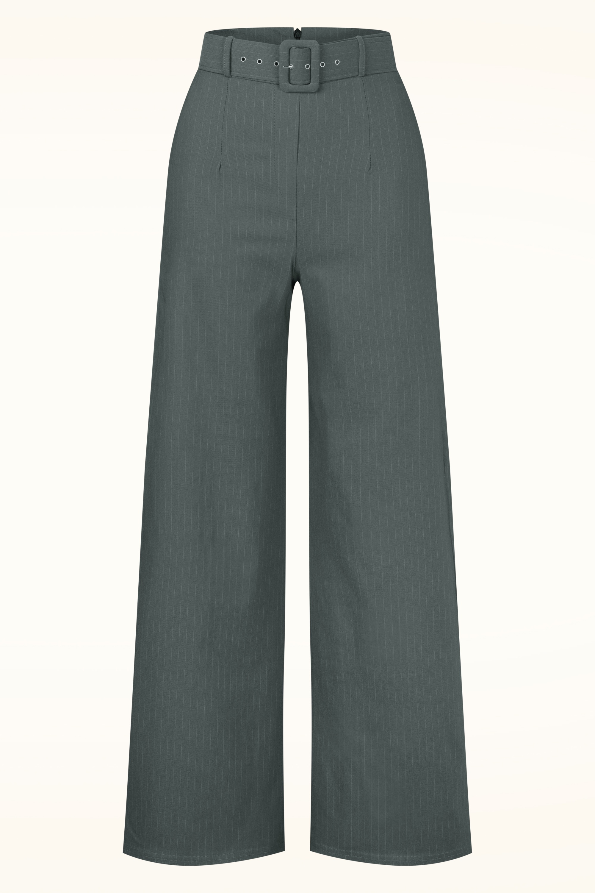 Vintage Chic for Topvintage - Topvintage exclusive ~ Sasha Pinstripe pantalon in lichtgrijs 