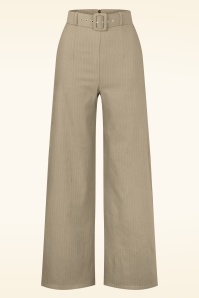 Vintage Chic for Topvintage - Topvintage exclusive ~ Sasha Pinstripe pantalon in beige