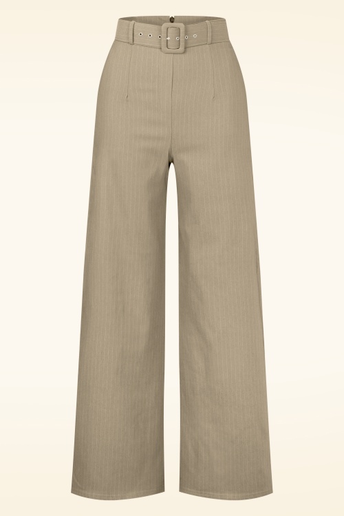 Vintage Chic for Topvintage - Topvintage exclusive ~ Sasha Pinstripe pantalon in beige