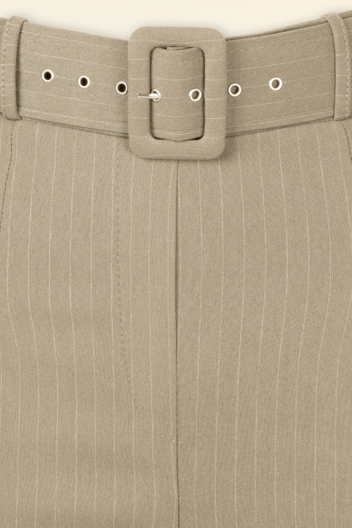Vintage Chic for Topvintage - Topvintage exclusive ~ Sasha Pinstripe pantalon in beige 2