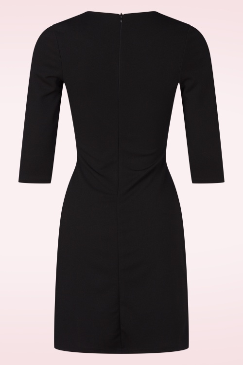 Vintage Chic for Topvintage - Topvintage exclusive ~ Thelma A-lijn jurk in zwart en rood 3