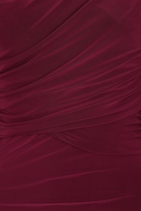 Vintage Chic for Topvintage - Topvintage exclusive ~ Rosalyn slinky pencil jurk in wijnrood 2