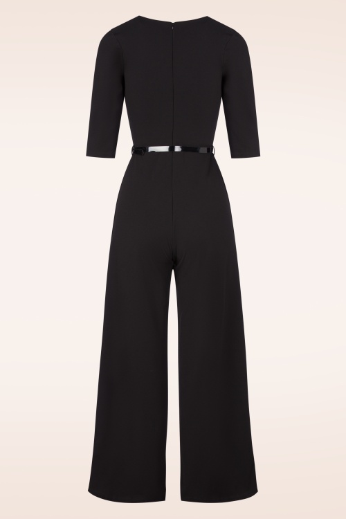 Vintage Chic for Topvintage - Topvintage exclusive ~ Suzan jumpsuit in zwart 3
