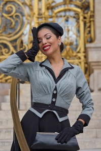 Miss Candyfloss - Leane Azure swing jurk in azuur en marineblauw 2