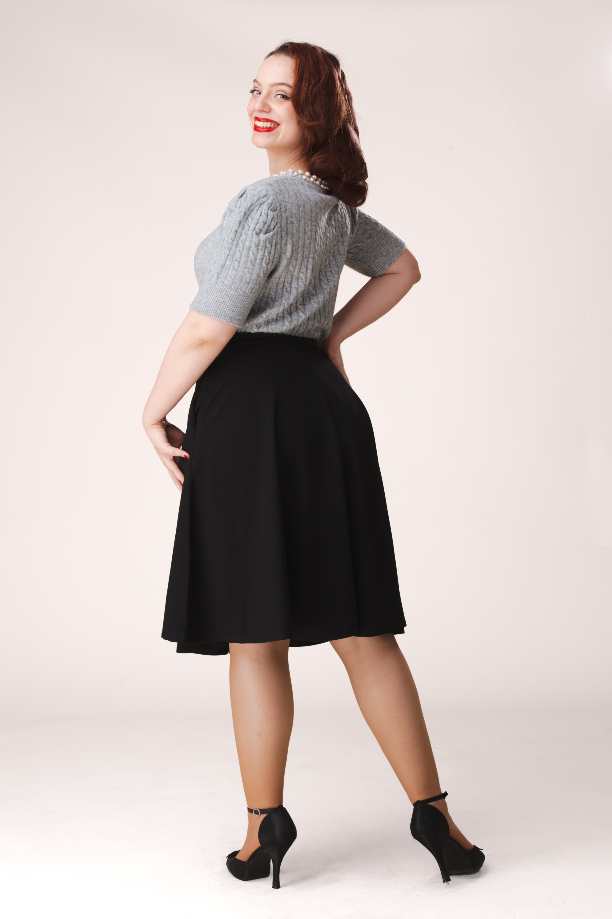 Vintage Chic for Topvintage - Topvintage exclusive ~ Sheila swingrok in zwart 3