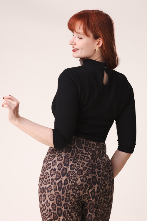 Vintage Chic for Topvintage - Topvintage exclusive ~ Mandi top in zwart 3