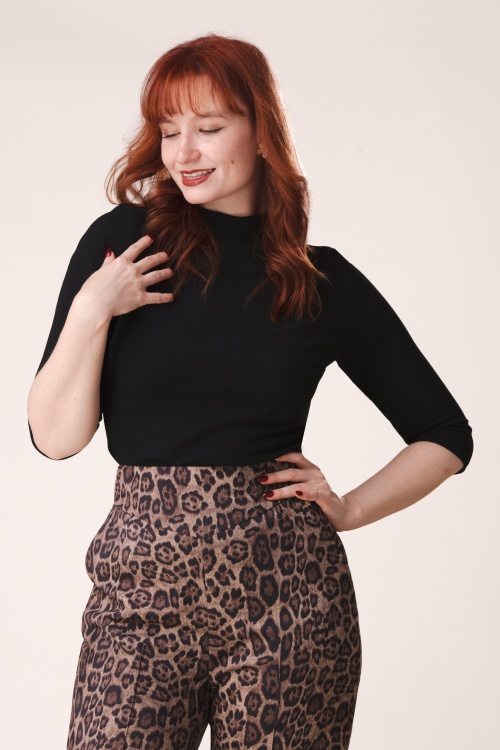 Vintage Chic for Topvintage - Topvintage exclusive ~ Mandi top in zwart