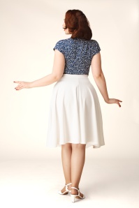 Vintage Chic for Topvintage - Topvintage exclusive ~ Sheila swing rok in gebroken wit 3