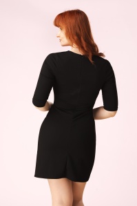 Vintage Chic for Topvintage - Topvintage exclusive ~ Thelma A-lijn jurk in zwart en rood 4