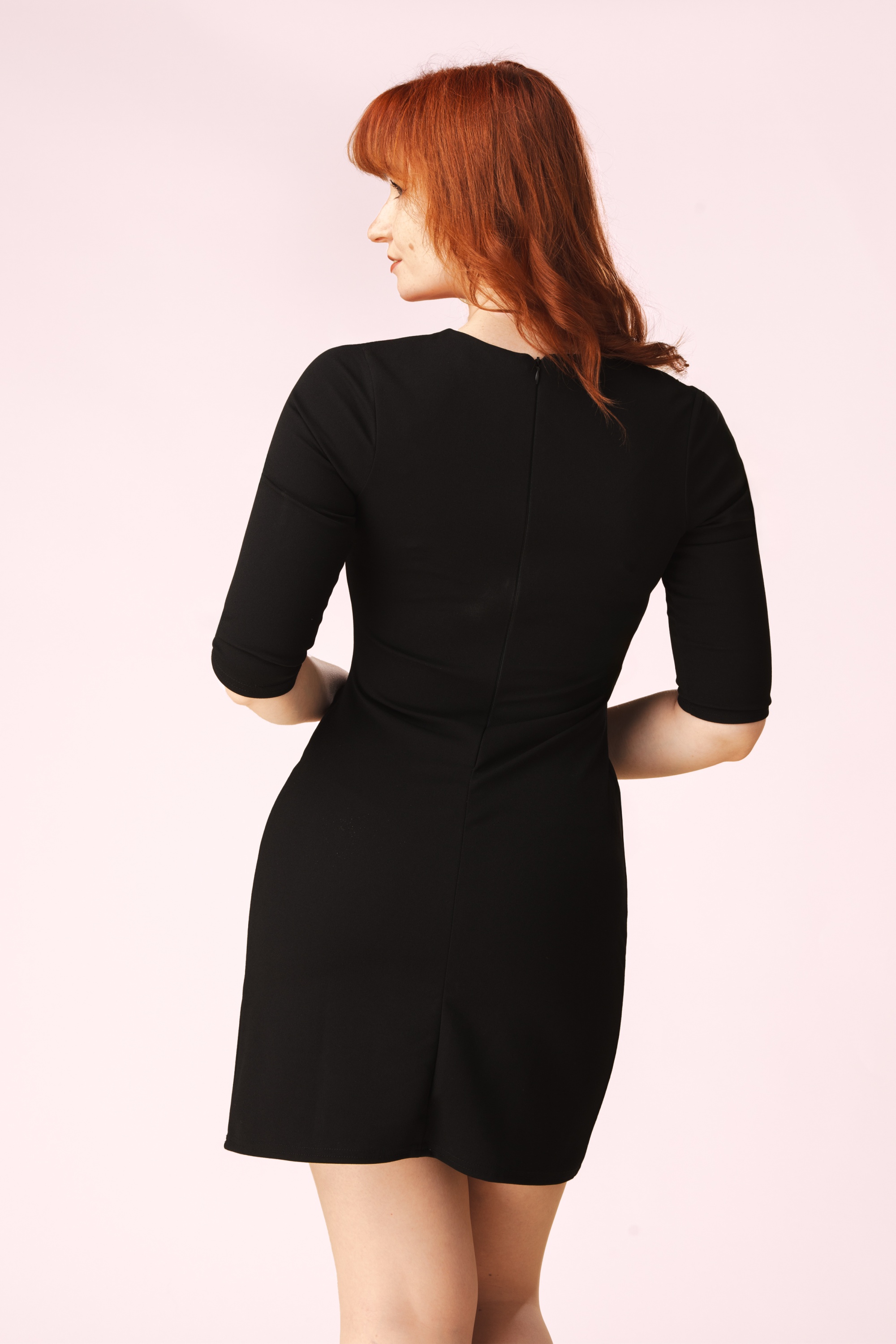 Vintage Chic for Topvintage - Topvintage exclusive ~ Thelma A-lijn jurk in zwart en rood 4