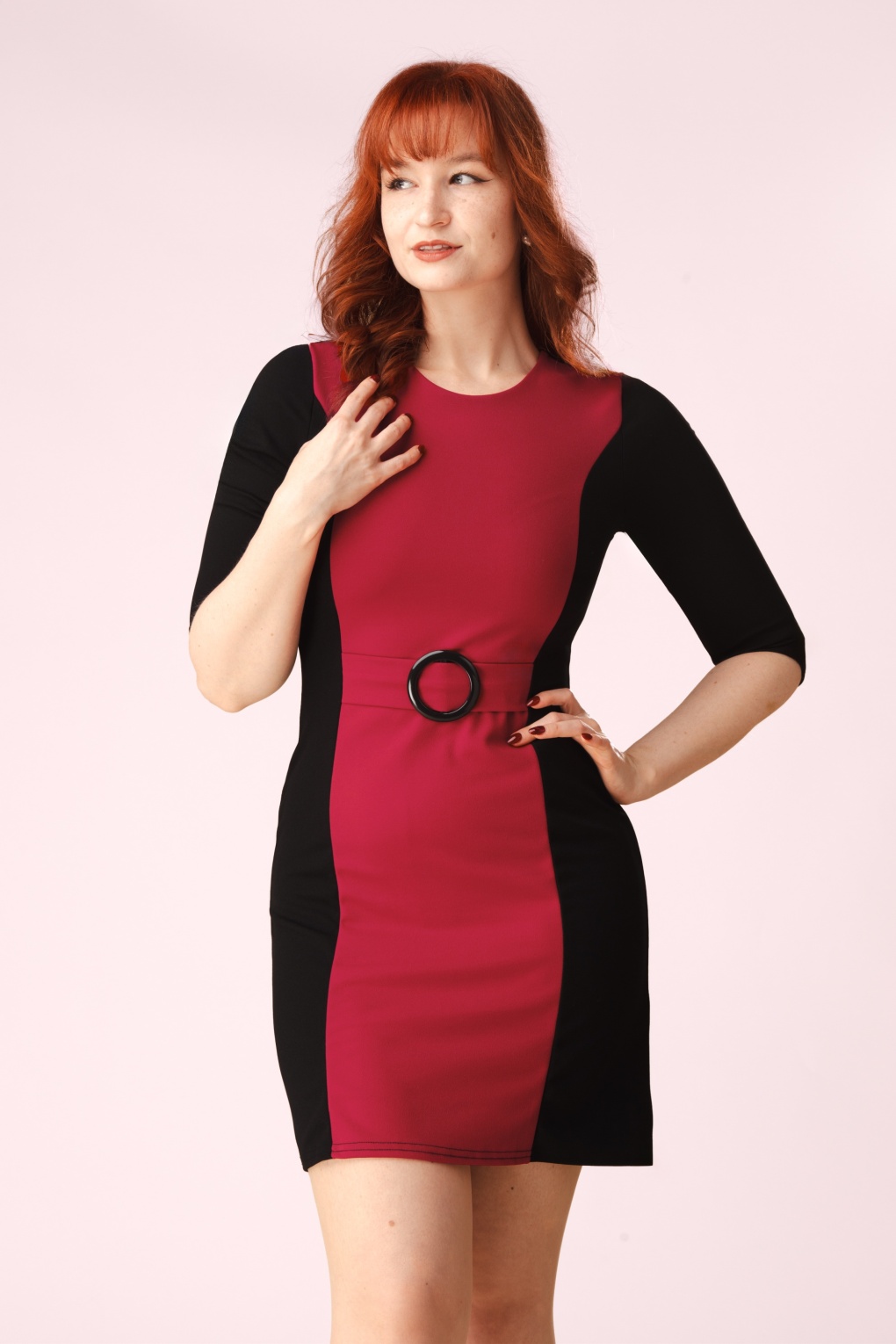 open lace back dress Vintage 1980s Strapless Black Velvet & Red Taffeta Evening Dress, Ann Lawrence, Xs main image 1