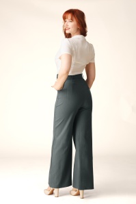 Vintage Chic for Topvintage - Topvintage exclusive ~ Sasha Pinstripe pantalon in lichtgrijs  4
