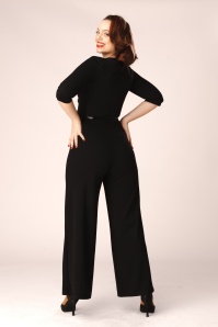 Vintage Chic for Topvintage - Topvintage exclusive ~ Suzan jumpsuit in zwart 4