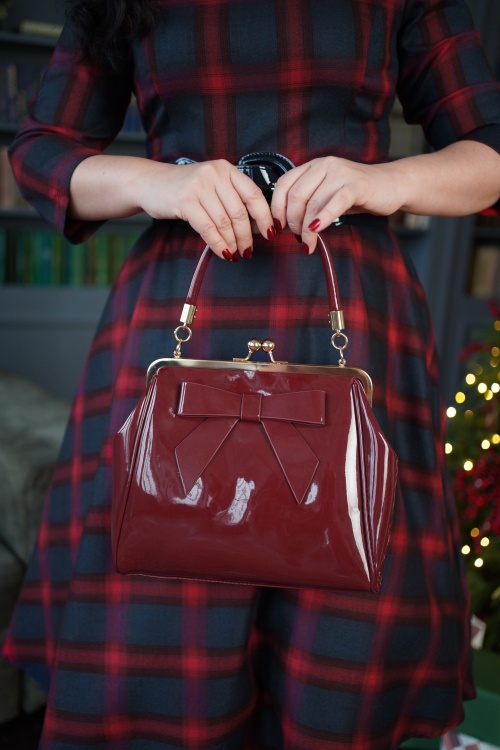 Banned Retro - California Nights lak handtas in bordeaux 2