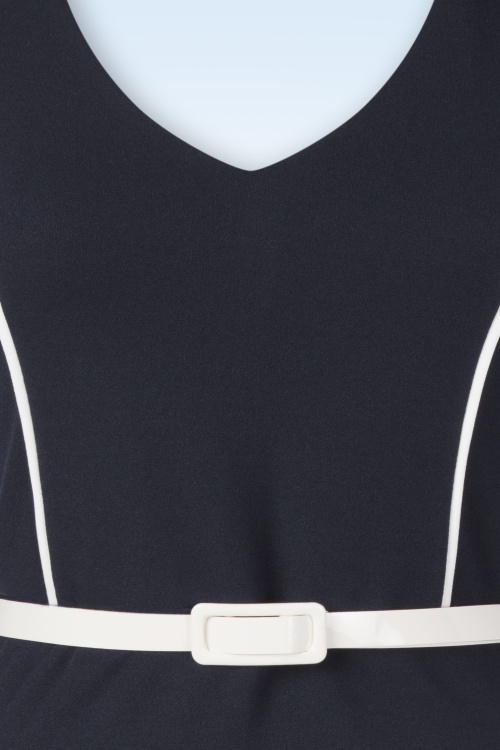 Vintage Chic for Topvintage - Topvintage exclusive ~ Betty penci jurk in navy 4