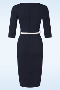 Vintage Chic for Topvintage - Topvintage exclusive ~ Betty penci jurk in navy 5