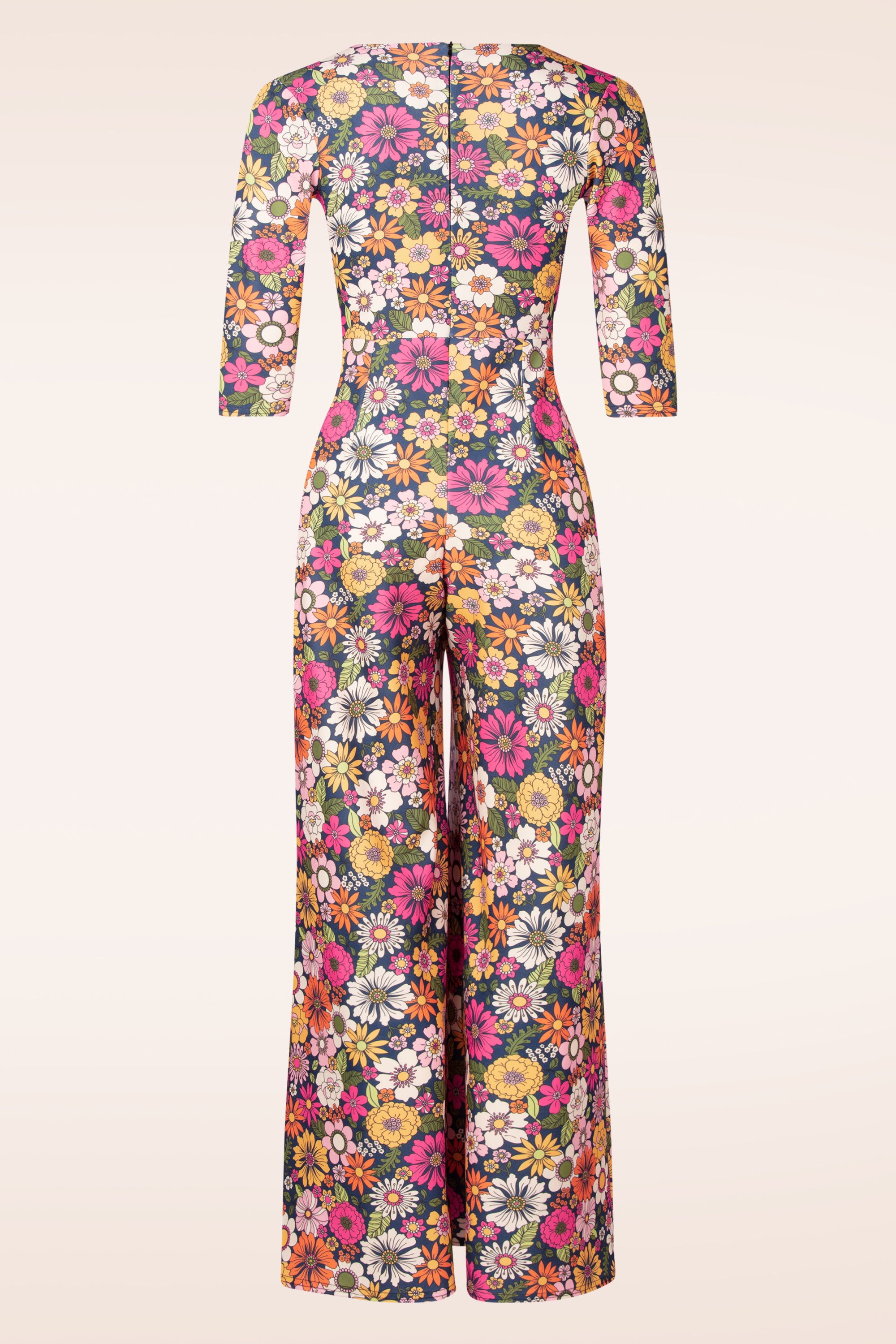 Vintage Chic for Topvintage - Topvintage exclusive ~ Savannah Floral jumpsuit in marineblauw 5