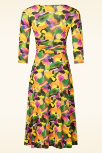 Vintage Chic for Topvintage - Topvintage exclusive ~ Aria Graphic swing jurk in multi 3