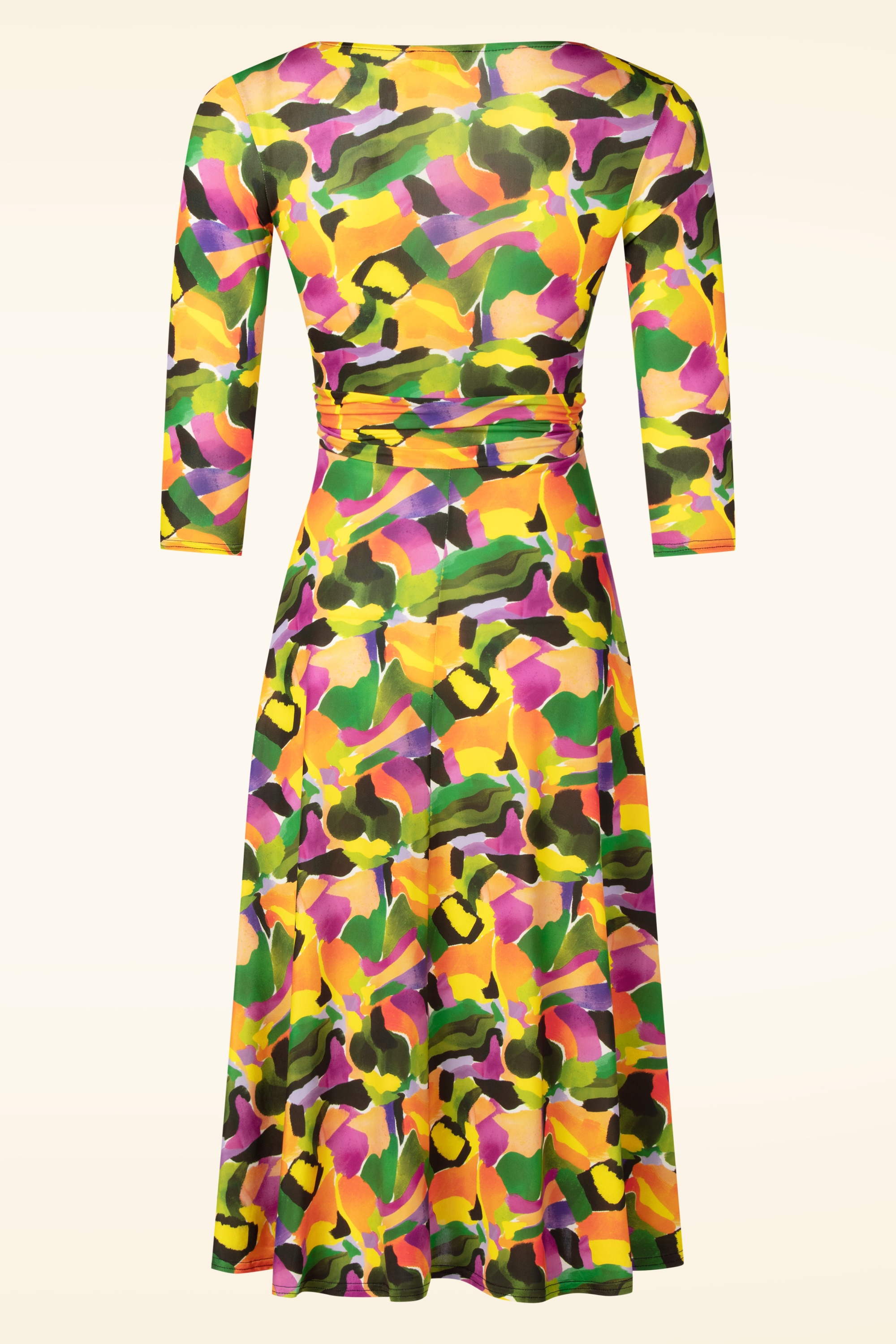 Vintage Chic for Topvintage - Topvintage exclusive ~ Aria Graphic swing jurk in multi 3