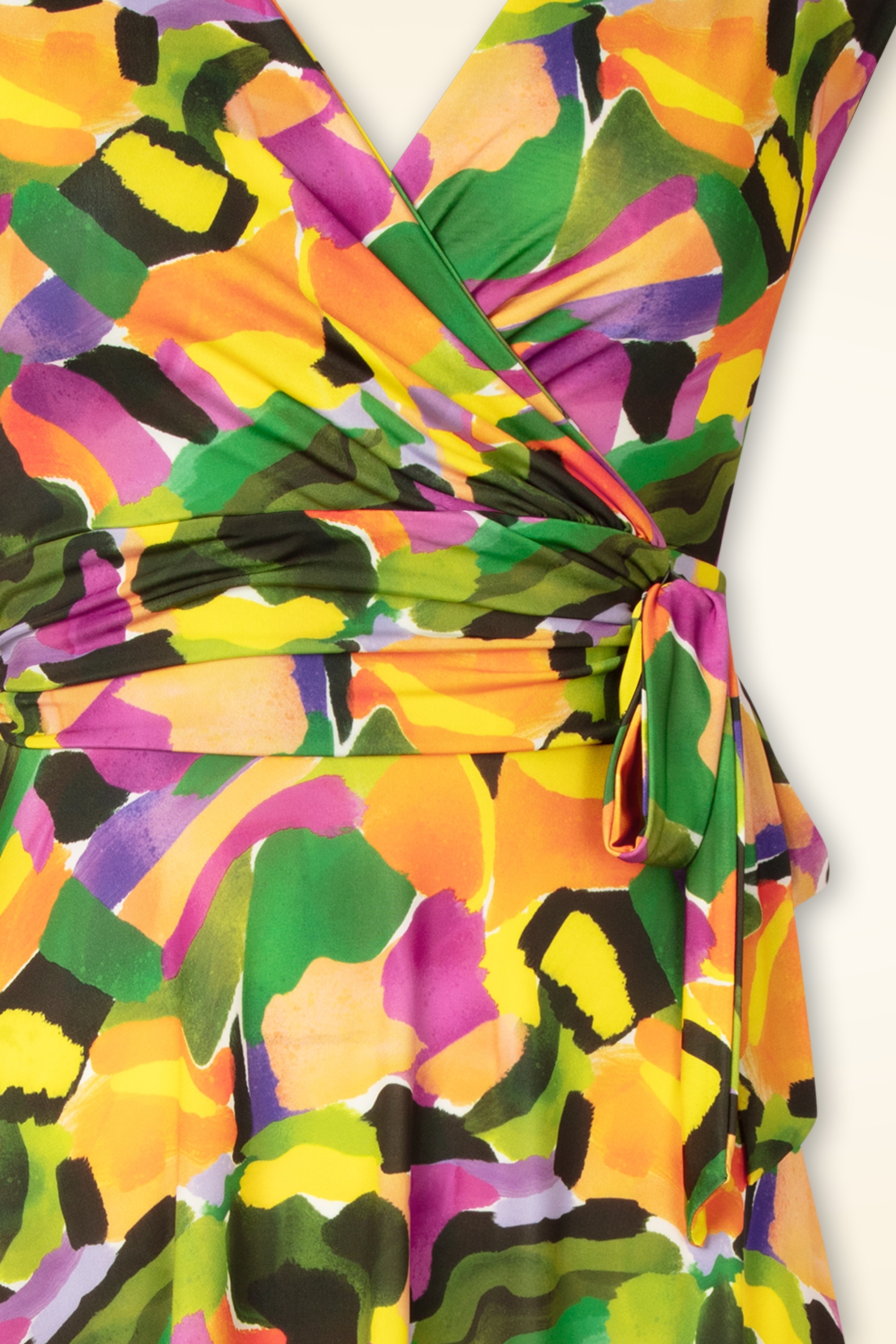 Vintage Chic for Topvintage - Topvintage exclusive ~ Aria Graphic swing jurk in multi 2