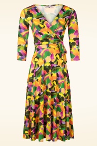 Vintage Chic for Topvintage - Topvintage exclusive ~ Aria Graphic swing jurk in multi