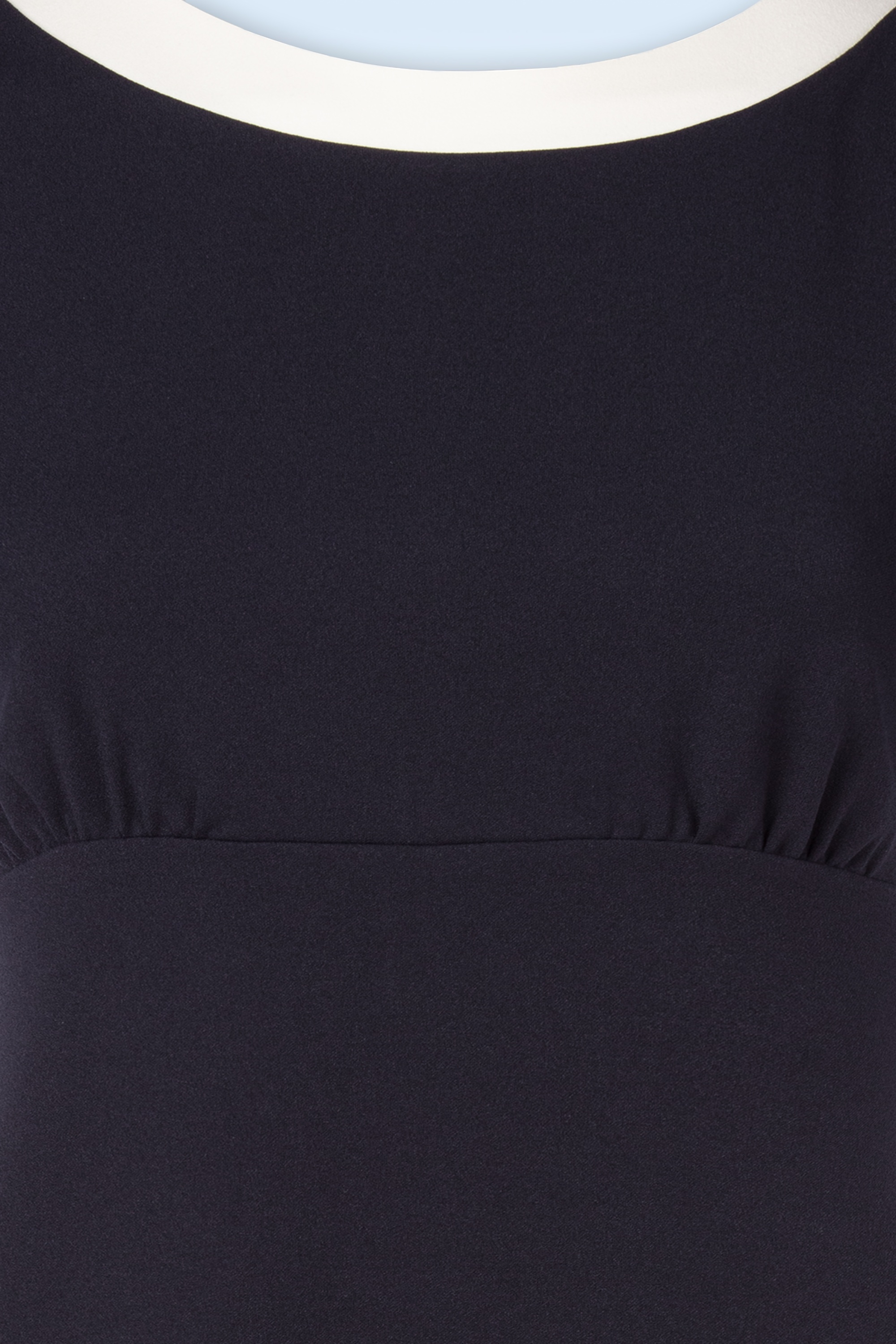Vintage Chic for Topvintage - Topvintage exclusive ~ Aurora a-lijn jurk in marineblauw en wit 4