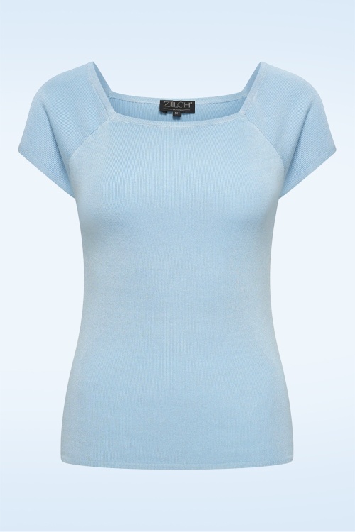 Zilch - Kaylie top in luchtblauw