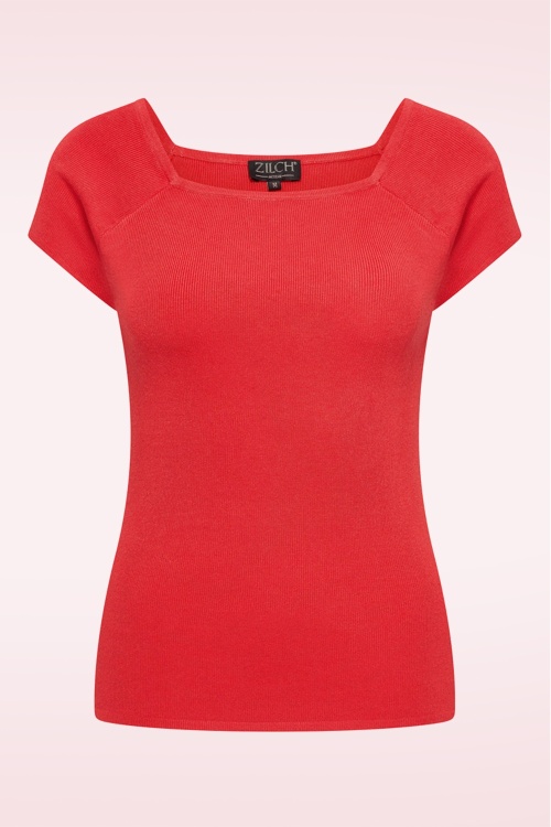 Zilch - Kaylie top in koraal bloesem 