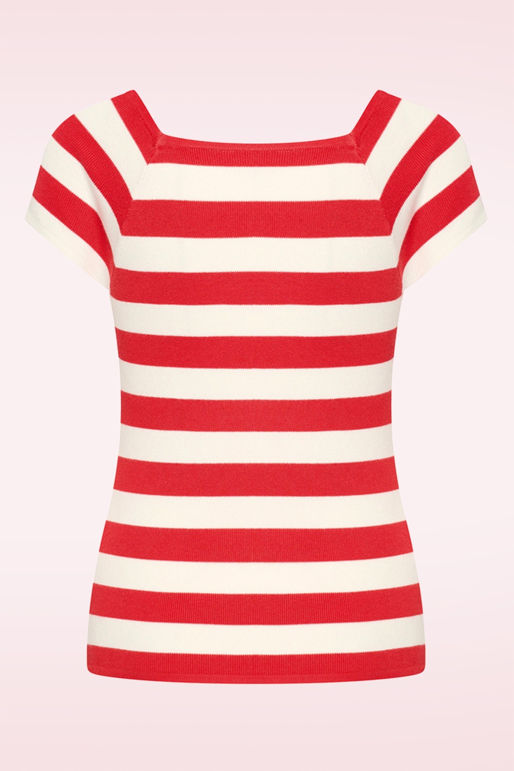 Zilch - Kaylie Two Tone top in koraal bloesem en wit 2