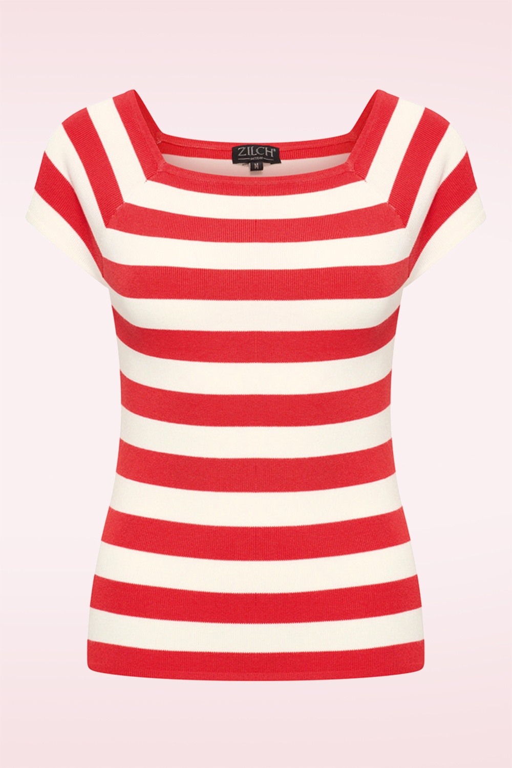 Zilch - Kaylie Two Tone top in koraal bloesem en wit