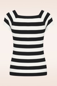 Zilch - Kaylie Two Tone top in zwart en wit 2