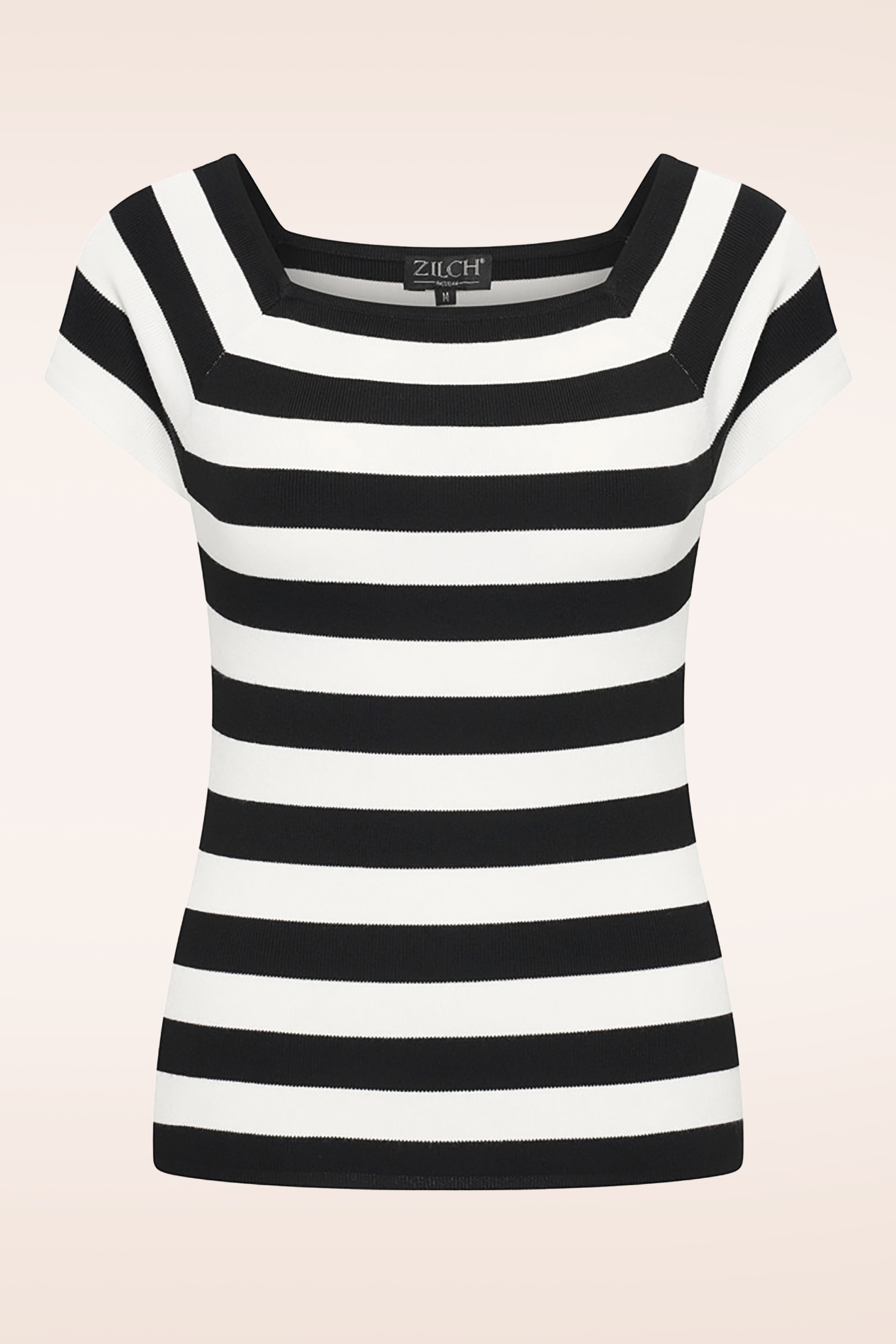 Zilch - Kaylie Two Tone top in zwart en wit