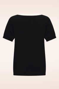 Zilch - Veronica V-Neck top in zwart 2