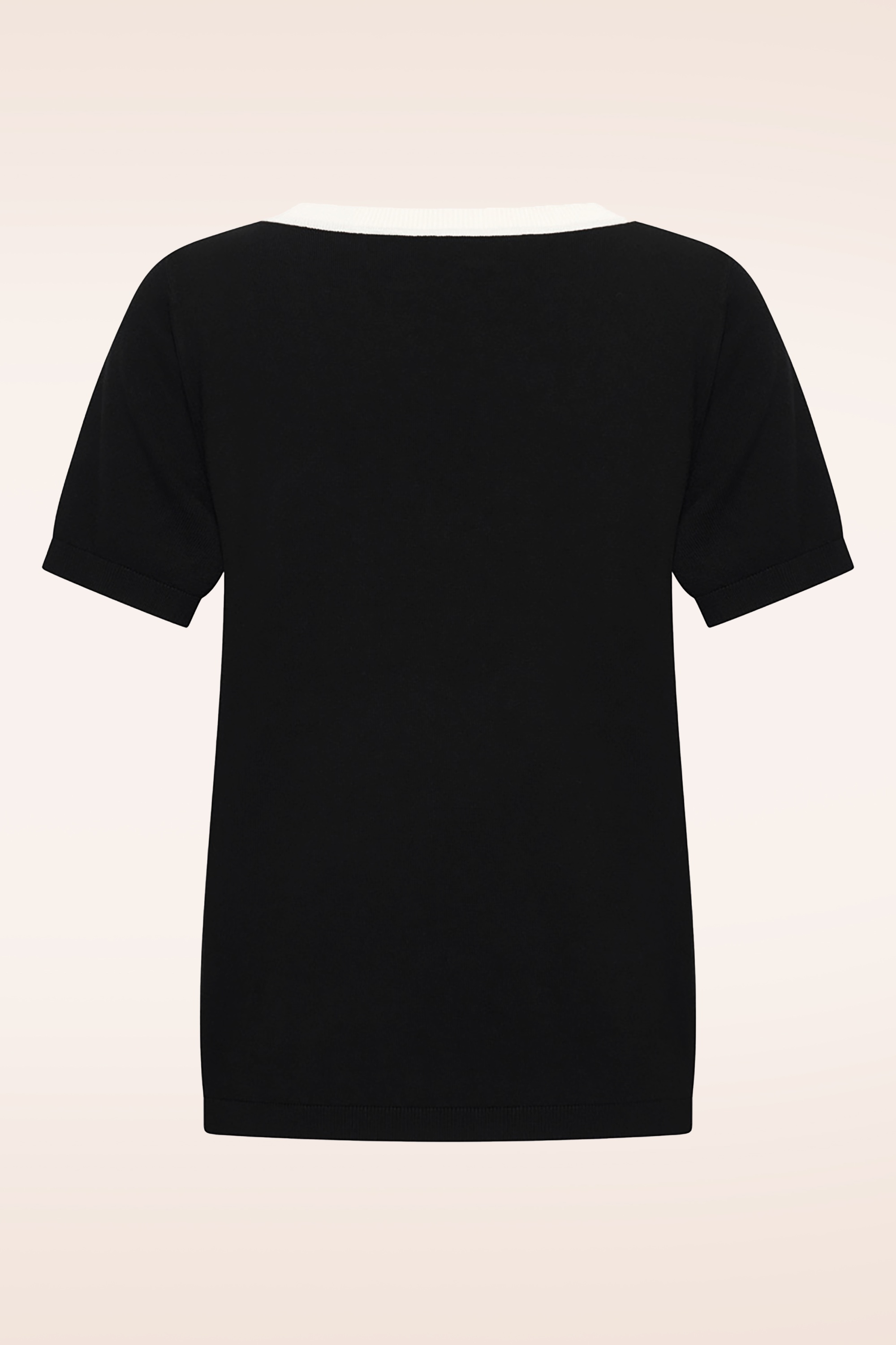 Zilch - Veronica V-Neck top in zwart 2