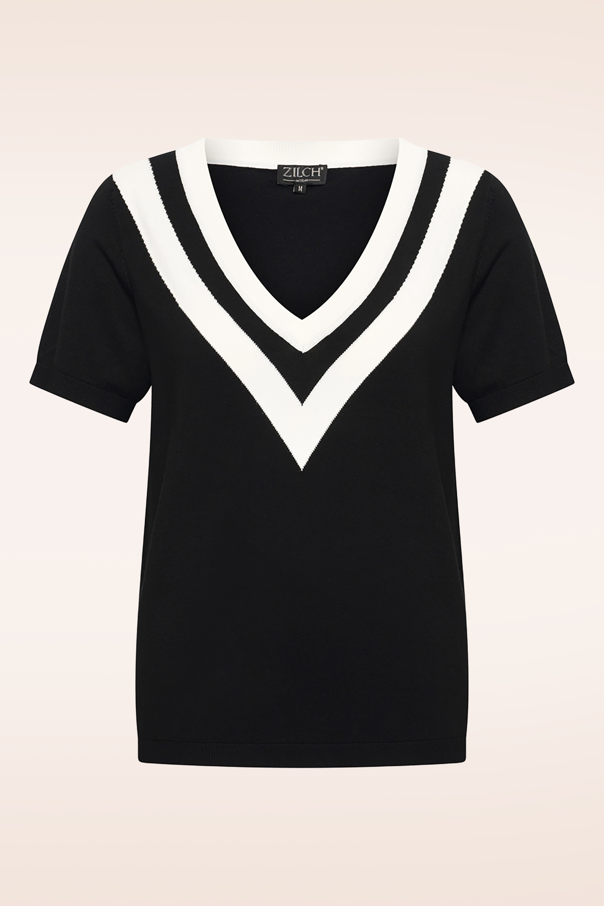 Zilch - Veronica V-Neck top in zwart
