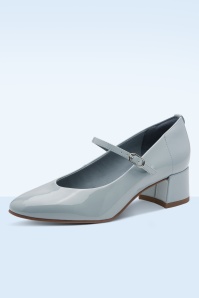 Tamaris - Marie lak pumps in lichtblauw 2