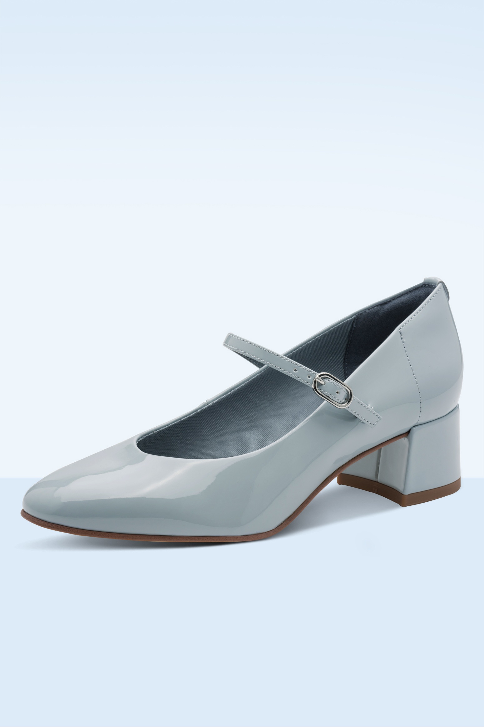 Tamaris - Marie lak pumps in lichtblauw 2