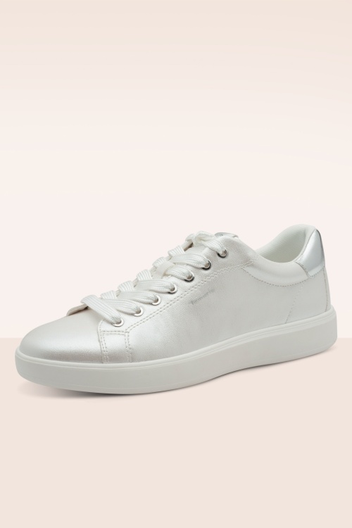 Tamaris - Luna sneakers in parelwit 2