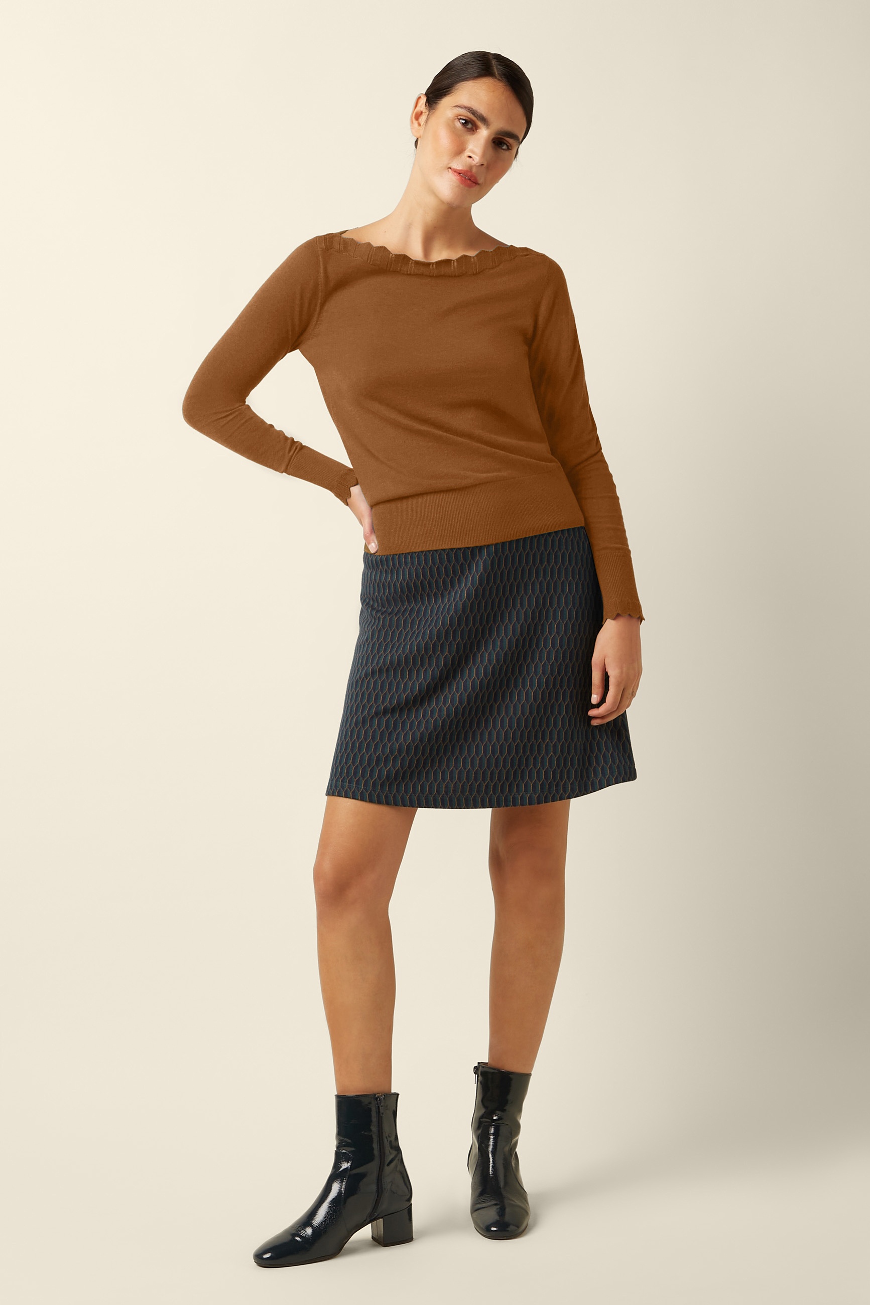 King Louie - Audrey Cocoon top in esdoorn oranje 2