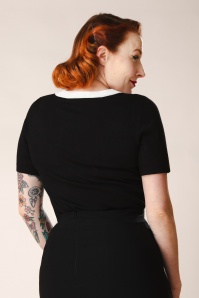 Zilch - Veronica V-Neck top in zwart 3