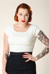 Zilch - Kaylie top in gebroken wit