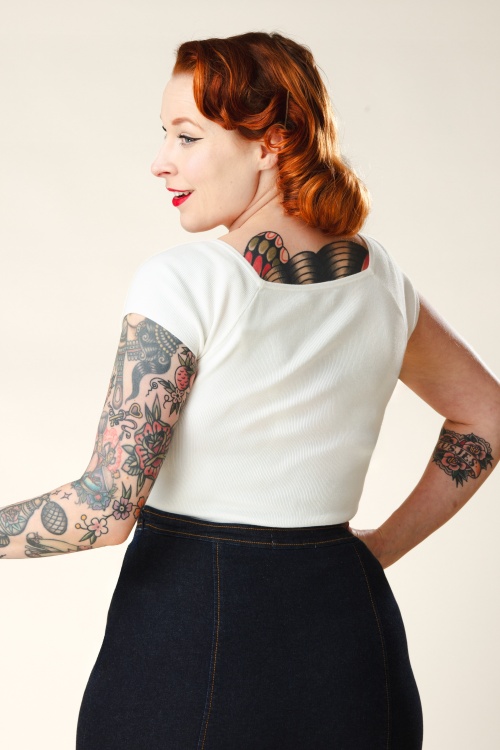 Zilch - Kaylie top in gebroken wit 3