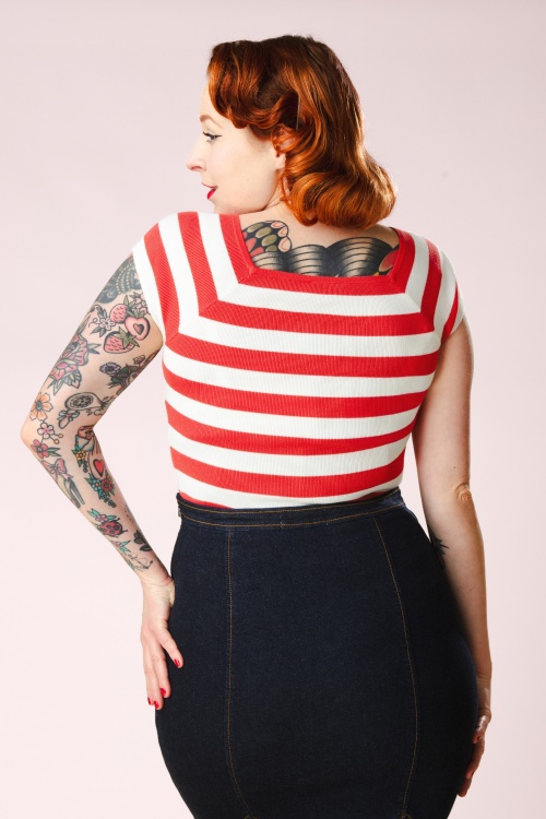 Zilch - Kaylie Two Tone top in koraal bloesem en wit 3