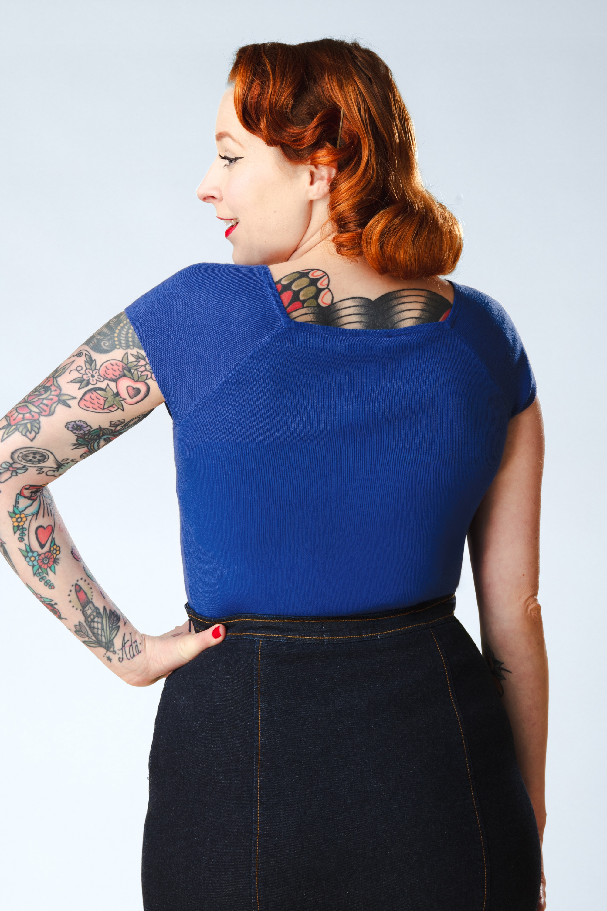 Zilch - Kaylie top in betoverend blauw 3