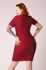 Vintage Chic for Topvintage - Topvintage exclusive ~ Elise Elegance pencil jurk in rood 2