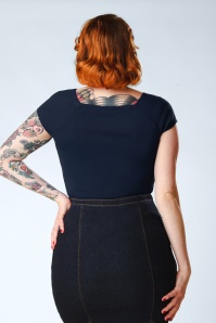 Zilch - Kaylie top in navy 3