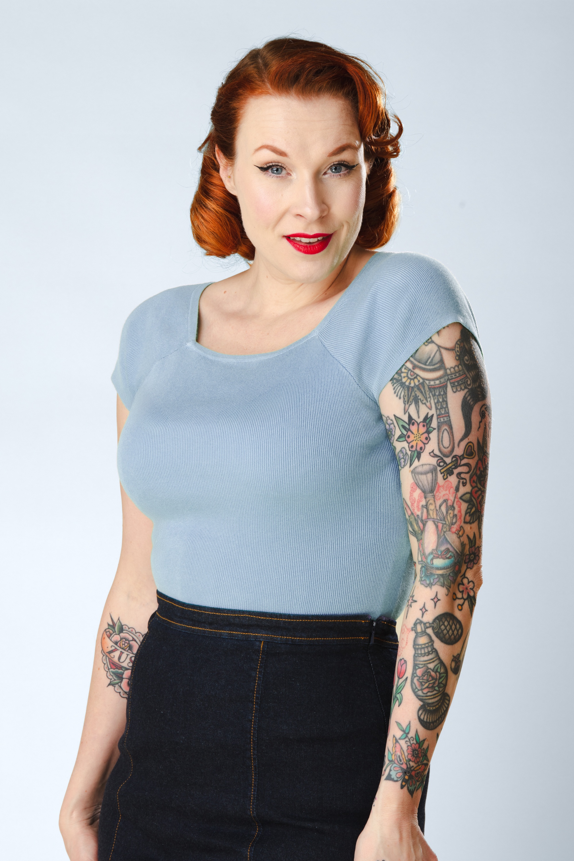 Zilch - Kaylie top in luchtblauw