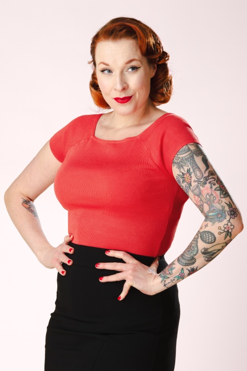 Zilch - Kaylie top in koraal bloesem 